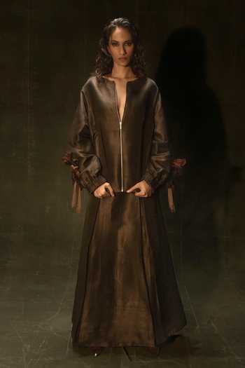 Nidhi Yasha Lady Macbeth Brocade Jacket & Skirt Set