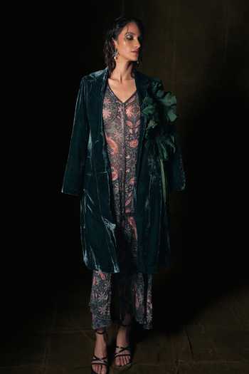 Nidhi Yasha Mutiny Printed Dress & Jacket Set 