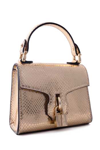 Saurav Ghosh_Gold Genuine Leather Handbag _Online_at_Aza_Fashions