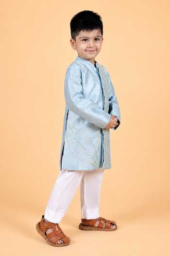 Turqidz By Shweta Aggarwal Pink Cotton Embroidered Tunic Balloon Pant Set Online at Aza Fashions Turqidz By Shweta Aggarwal_Pink Cotton Embroidered Tunic Balloon Pant Set _Online_at_Aza_Fashions