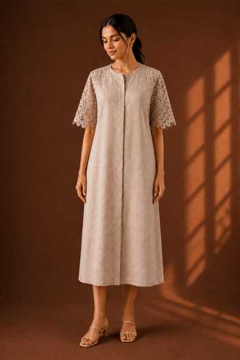 Vaaya Pure Hemp A-Line Midi Dress 