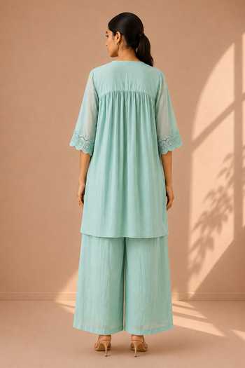 Vaaya Lace Straight Kurta & Pant Set 