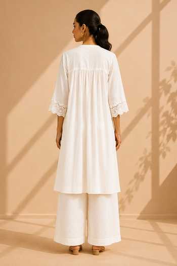 Vaaya Mul Chanderi Kurta & Pant Set 