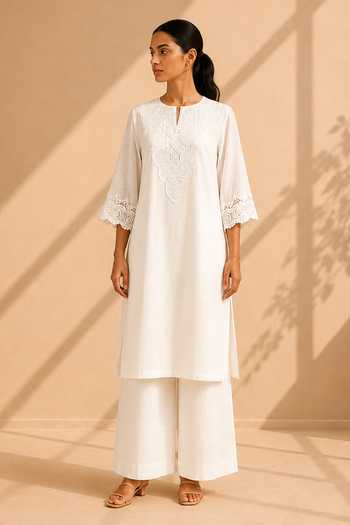 Vaaya Mul Chanderi Kurta & Pant Set 