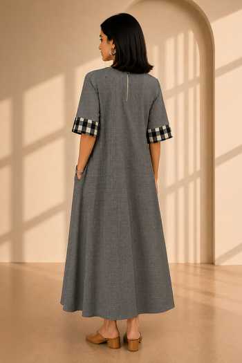 Vaaya Mono Ikat Handwoven Ikat Dress 
