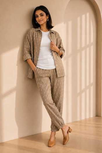 Vaaya Kyoto Handwoven Ikat Shirt & Pant Set 