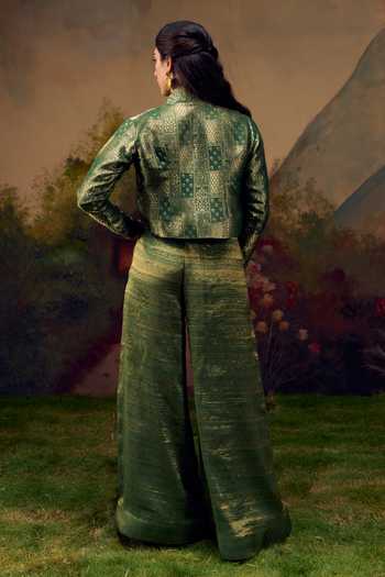 Muskann Kapadiaa Malhar Woven Jacket Palazzo Set 