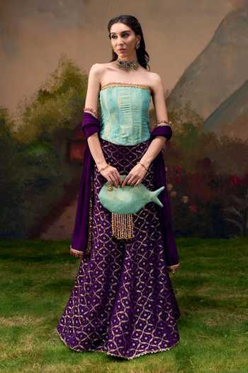 Muskann Kapadiaa Reet Brocade Woven Lehenga Set 