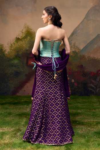 Muskann Kapadiaa Reet Brocade Woven Lehenga Set 