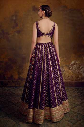 Muskann Kapadiaa Leher Banarasi Bandhani Lehenga Set 