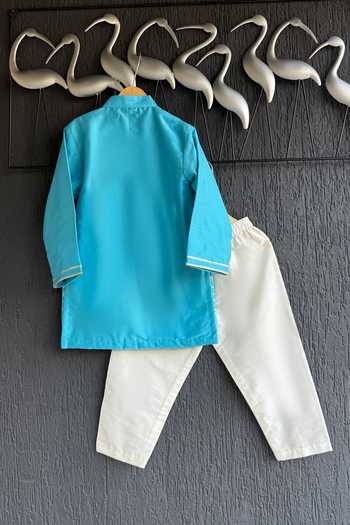 The little tales Cotton Silk Kurta Set 
