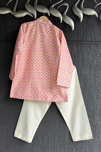 The little tales Flower Print Kurta Set 