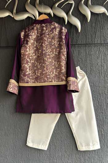 The little tales Cotton Silk Kurta Set 