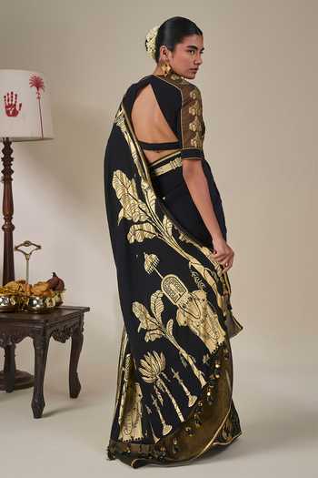 Masaba Malabar Grove Saree With Unstitched Blouse Fabric 