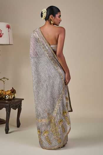 Masaba Kathakali Malabar Saree With Unstitched Blouse Fabric 