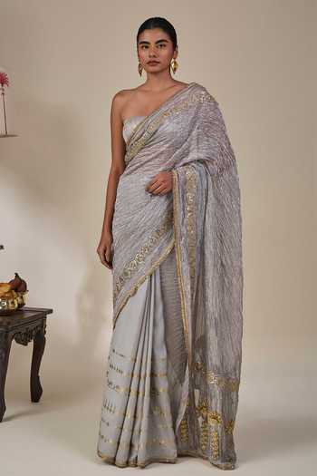 Buy Masaba Grey Viscose, Tissue, Silk Kathakali Malabar Saree With Unstitched Blouse Fabric Online at Aza Fashions Buy_Masaba_Grey Viscose, Tissue, Silk Kathakali Malabar Saree With Unstitched Blouse Fabric _Online_at_Aza_Fashions