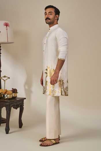 Masaba Ivory Viscose Backwater Postcard Print Kurta Set Online at Aza Fashions Masaba_Ivory Viscose Backwater Postcard Print Kurta Set _Online_at_Aza_Fashions