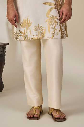 Buy Masaba Ivory Viscose Backwater Postcard Print Kurta Set Buy_Masaba_Ivory Viscose Backwater Postcard Print Kurta Set
