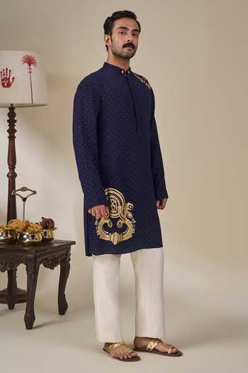 Masaba Blue Viscose, Crepe Astral Arch Printed Kurta Online at Aza Fashions Masaba_Blue Viscose, Crepe Astral Arch Printed Kurta _Online_at_Aza_Fashions
