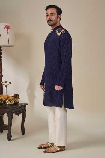 Buy Masaba Blue Viscose, Crepe Astral Arch Printed Kurta Online at Aza Fashions Buy_Masaba_Blue Viscose, Crepe Astral Arch Printed Kurta _Online_at_Aza_Fashions
