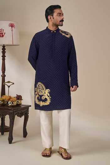 Masaba Blue Viscose, Crepe Astral Arch Printed Kurta at Aza Fashions Masaba_Blue Viscose, Crepe Astral Arch Printed Kurta _at_Aza_Fashions