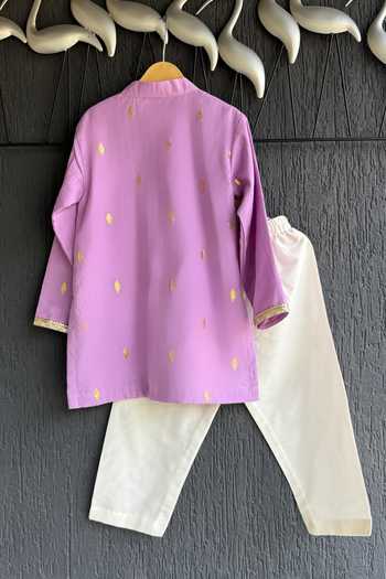 The little tales Anchor Thread Work Kurta Set 