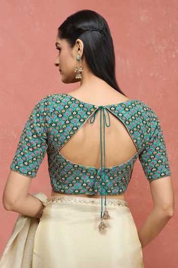 Khwaab By Sanjana Lakhani Floral Print & Embroidered Blouse 