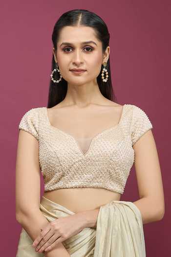 Khwaab By Sanjana Lakhani Beaded Embroidered Silk Blouse 