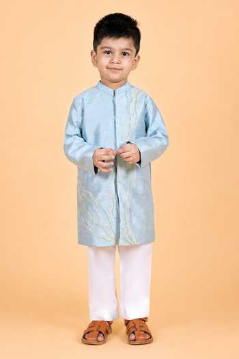 Turqidz By Shweta Aggarwal Embroidered Tunic Balloon Pant Set 