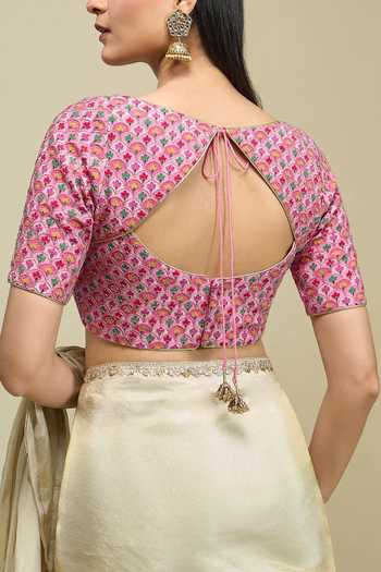 Khwaab By Sanjana Lakhani Floral Jaal Embroidered & Printed Blouse 