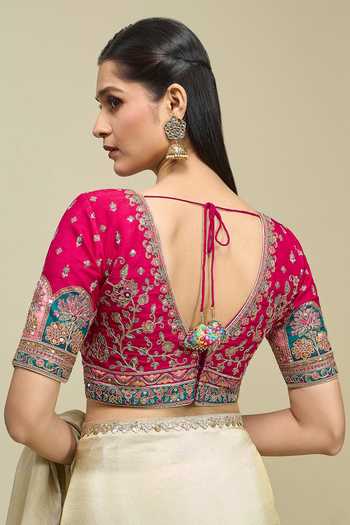 Khwaab By Sanjana Lakhani Embroidered Silk Blouse 
