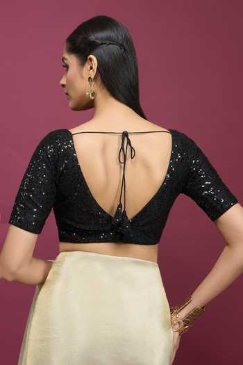 Khwaab By Sanjana Lakhani Sequin Embroidered V-Neck Blouse 