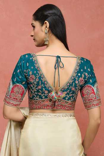 Khwaab By Sanjana Lakhani Embroidered Silk Blouse 