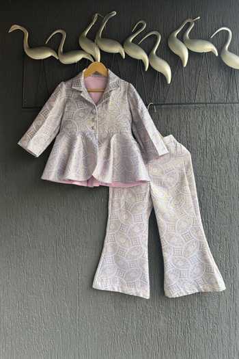 The little tales Brocade Woven Top & Pant Set 