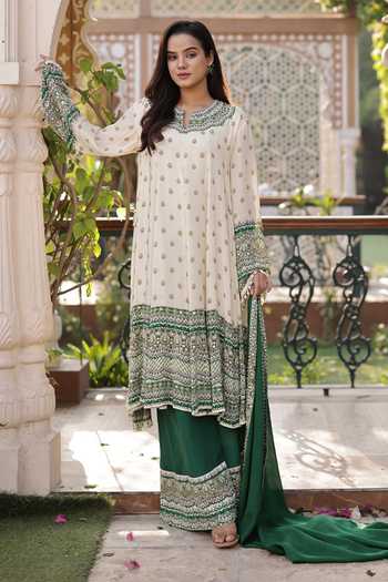 Shop Surkh Syahi Ivory Crepe Embroidery Round Neck Printed Anarkali Palazzo Set Online at Aza Fashions Shop_Surkh Syahi_Ivory Crepe Embroidery Round Neck Printed Anarkali Palazzo Set _Online_at_Aza_Fashions