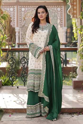 Surkh Syahi Printed Anarkali Palazzo Set 