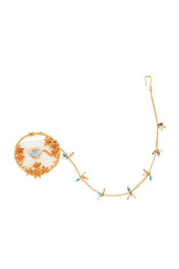 Raabta By Rahul Tierra Floral Motif Nose Ring 