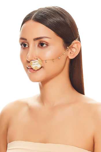 Raabta By Rahul Tierra Floral Motif Nose Ring 