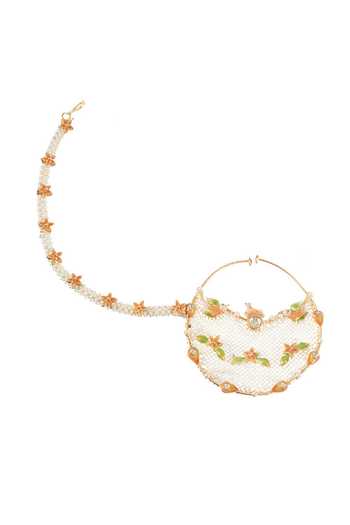 Raabta By Rahul Zuhur Pearl Jaal Nose Ring 