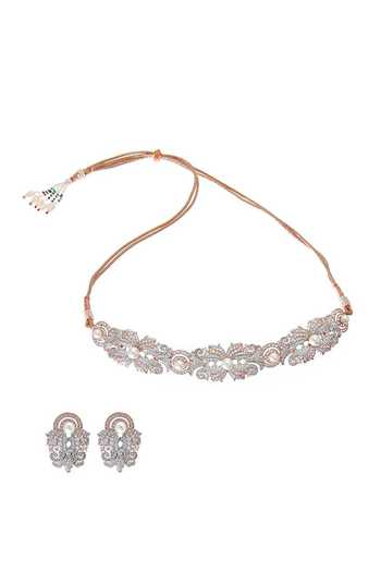 Raabta By Rahul Floral Imitation Diamond Choker Set 