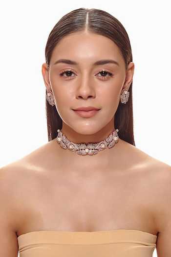 Raabta By Rahul Floral Imitation Diamond Choker Set 