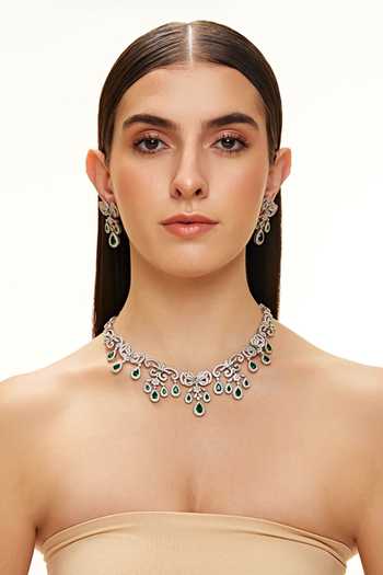 Raabta By Rahul Prasine Diamante Necklace Set 