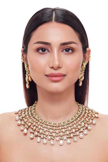 Raabta By Rahul Polki Bird Man Jaal Necklace Set 