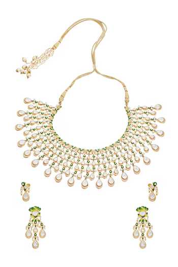 Raabta By Rahul Polki Bird Man Jaal Necklace Set 