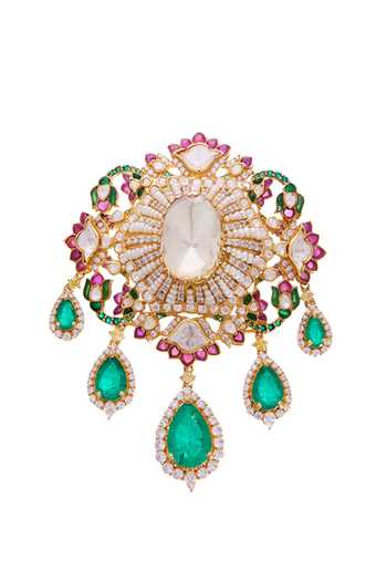 Buy Raabta By Rahul Green Sultani Azmat Detachable Necklace Online at Aza Fashions Buy_Raabta By Rahul_Green Sultani Azmat Detachable Necklace _Online_at_Aza_Fashions