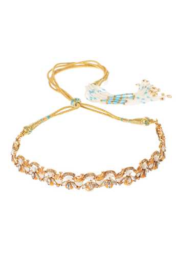 Raabta By Rahul Blue Dorothy Meenakari Jaal Necklace Set Online at Aza Fashions Raabta By Rahul_Blue Dorothy Meenakari Jaal Necklace Set _Online_at_Aza_Fashions