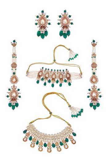 Raabta By Rahul Ketak Embellished Choker & Necklace Set 