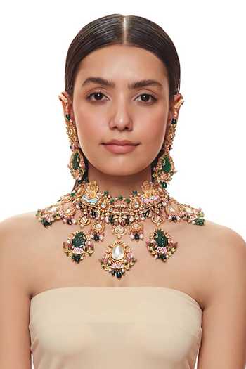 Raabta By Rahul Srinika Embellished Necklace Set 