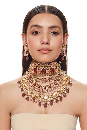 Raabta By Rahul Raihaan Aadh Embellished Necklace Set 