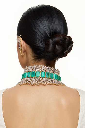Shop Raabta By Rahul Green Heavens Disguise Choker Set Online at Aza Fashions Shop_Raabta By Rahul_Green Heavens Disguise Choker Set _Online_at_Aza_Fashions